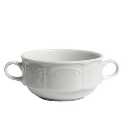 TUXTON CHINA Chicago 4.25 in. Soup Mug - Porcelain White - 3 Dozen CHS-105